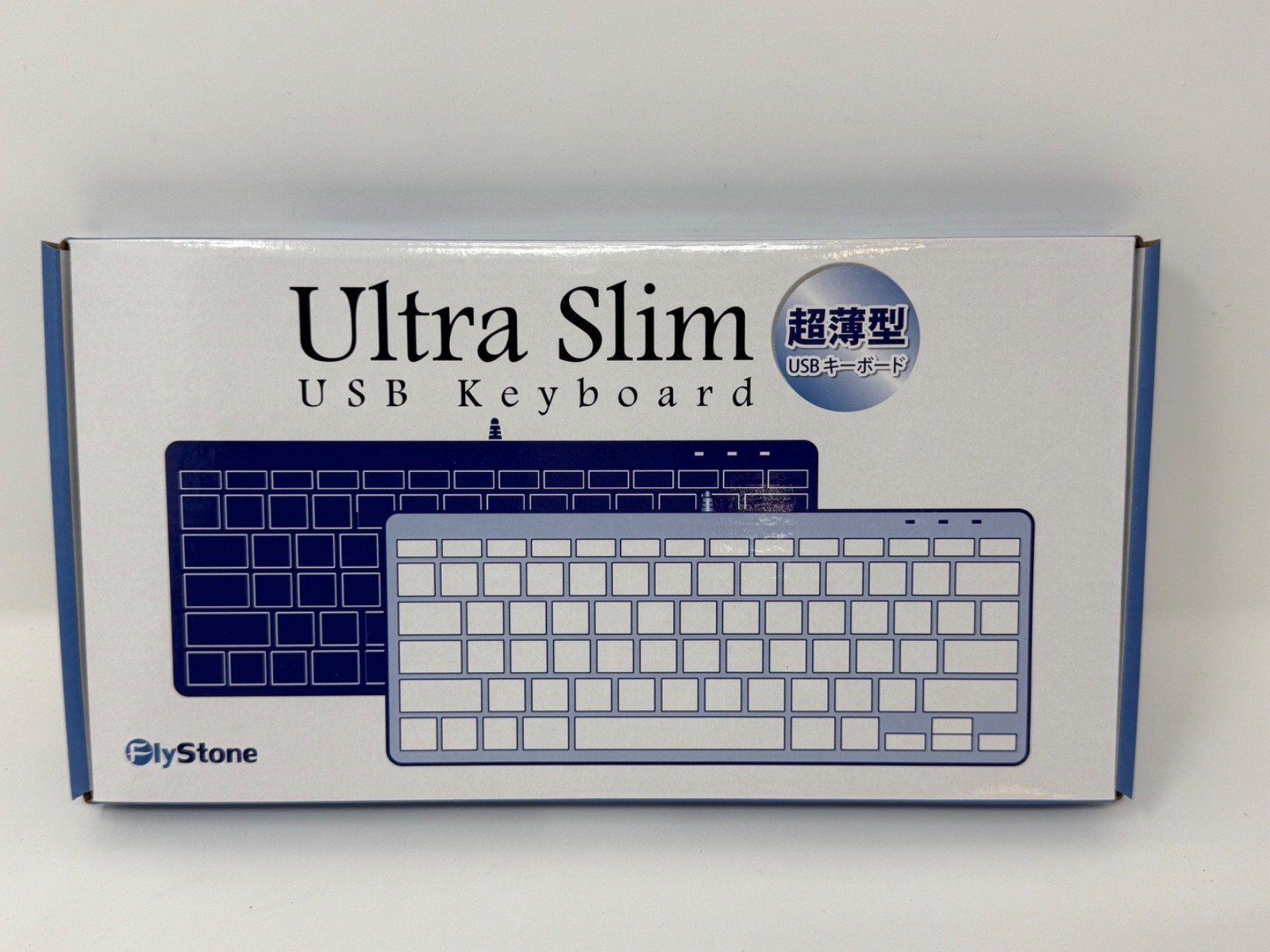 FlyStone Ultra Slim USB Keyboard KB-30FS-68WT White 78-Key LED Indicators New