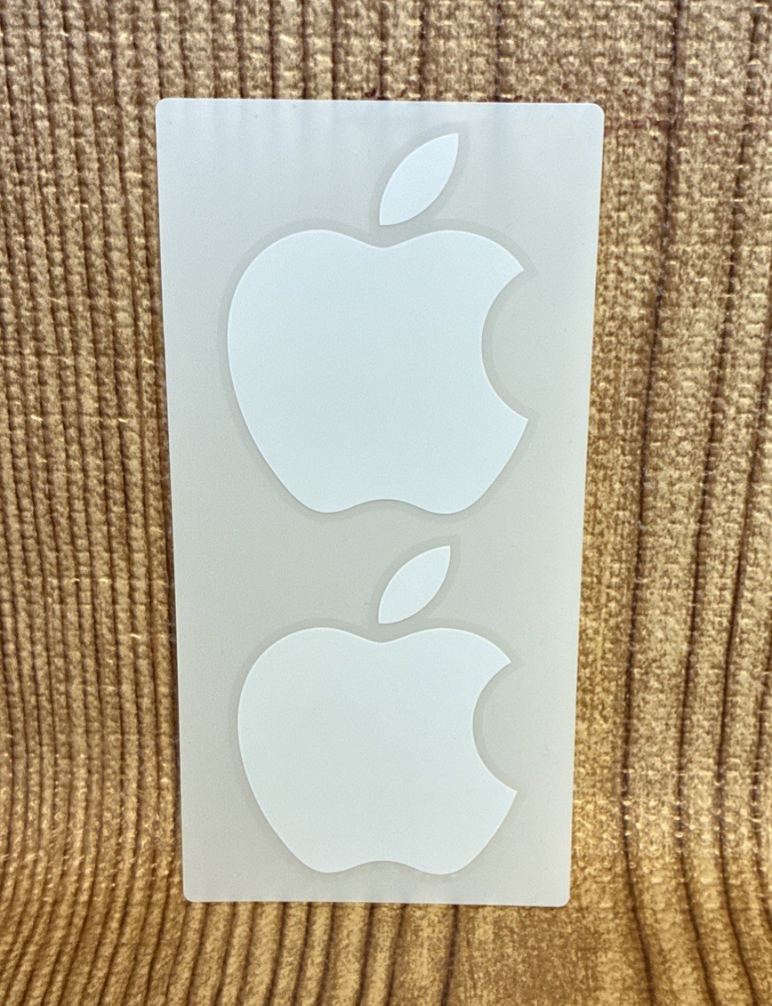 Pair Of Vintage Late 90s Small Apple iMac Computer Decal Sticker White Mac -