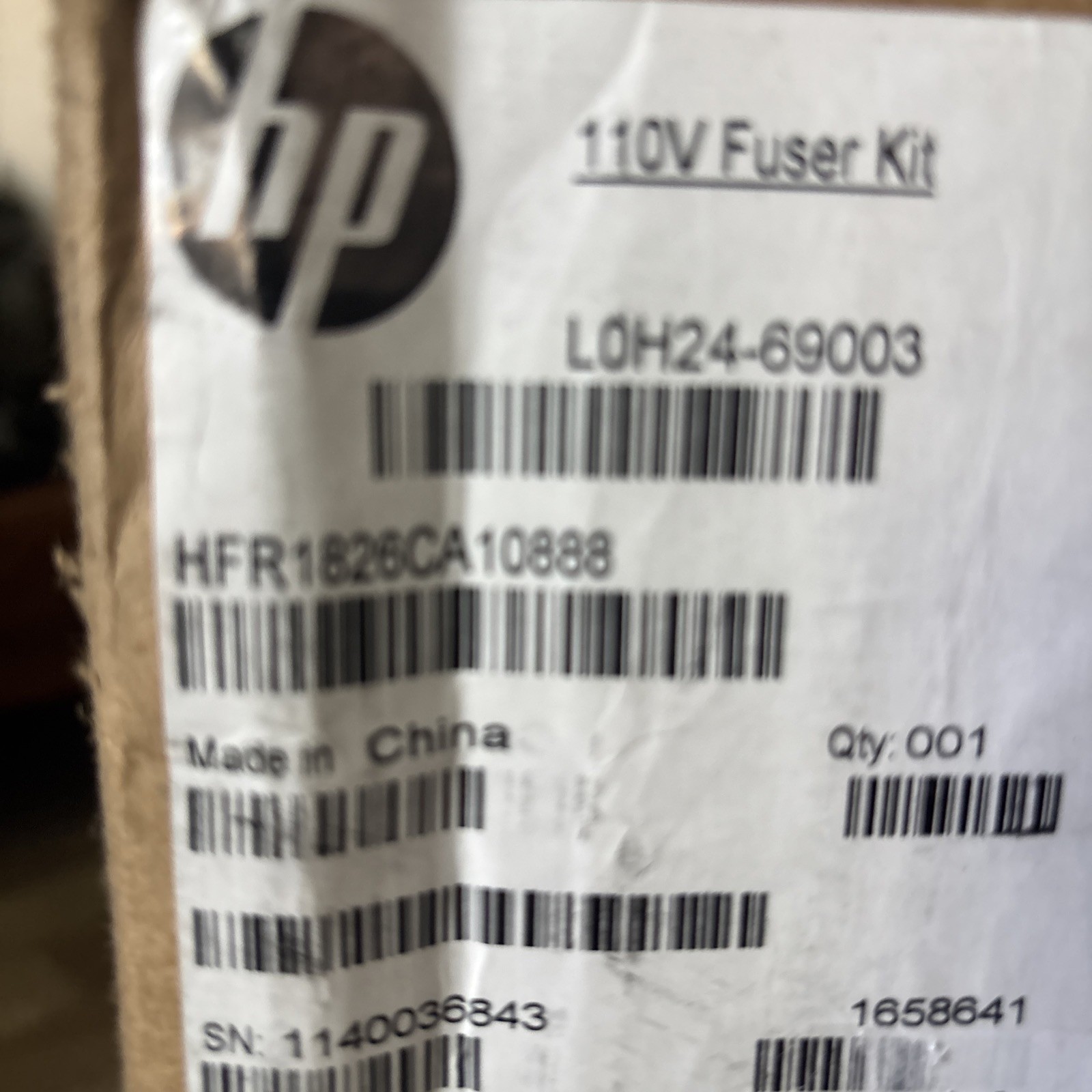 HP 110V Fuser Kit Replacement Part | L0H24-69003