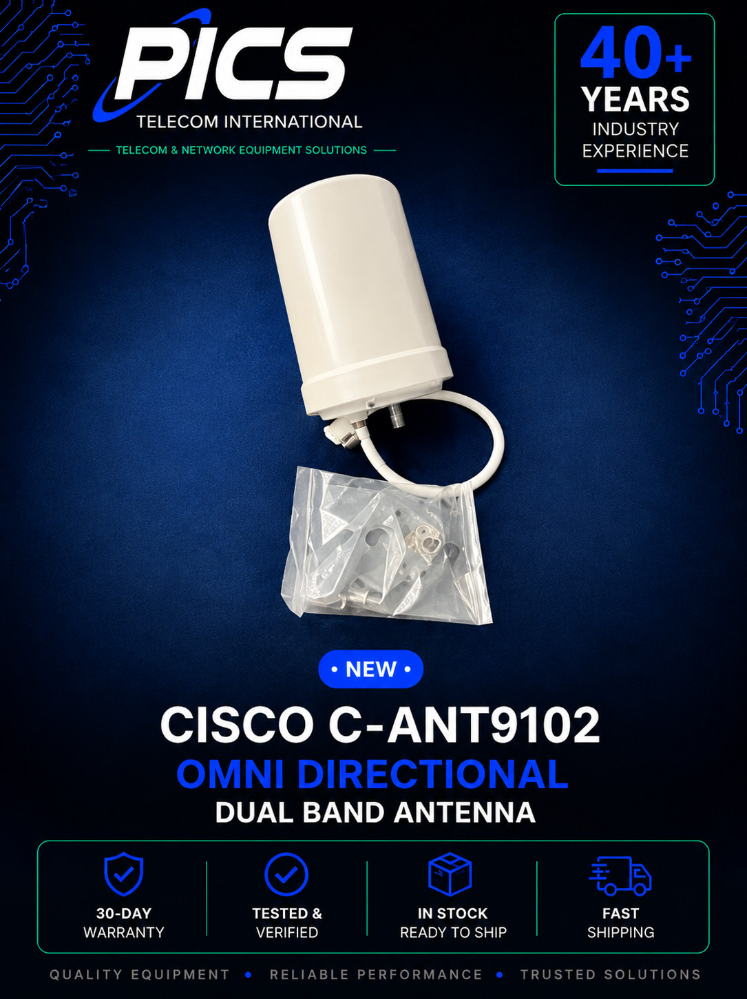 Cisco C-ANT9102 Omni Directional Dual Band Antenna Genuine OEM NEW
