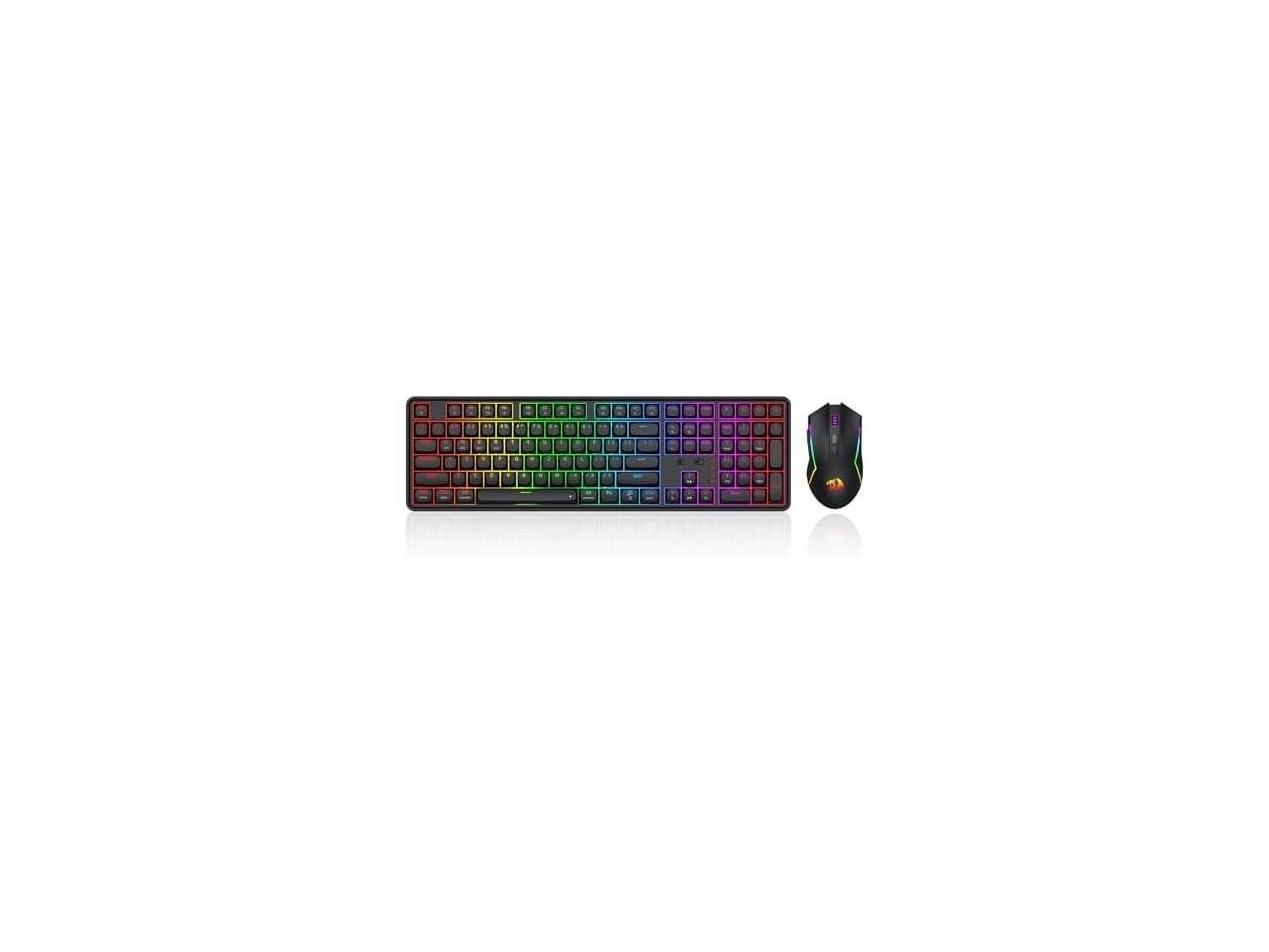 Redragon S163 3-Mode Wilreess Gaming Keyboard & Mouse Combo, 108 Keys K689 PRO R