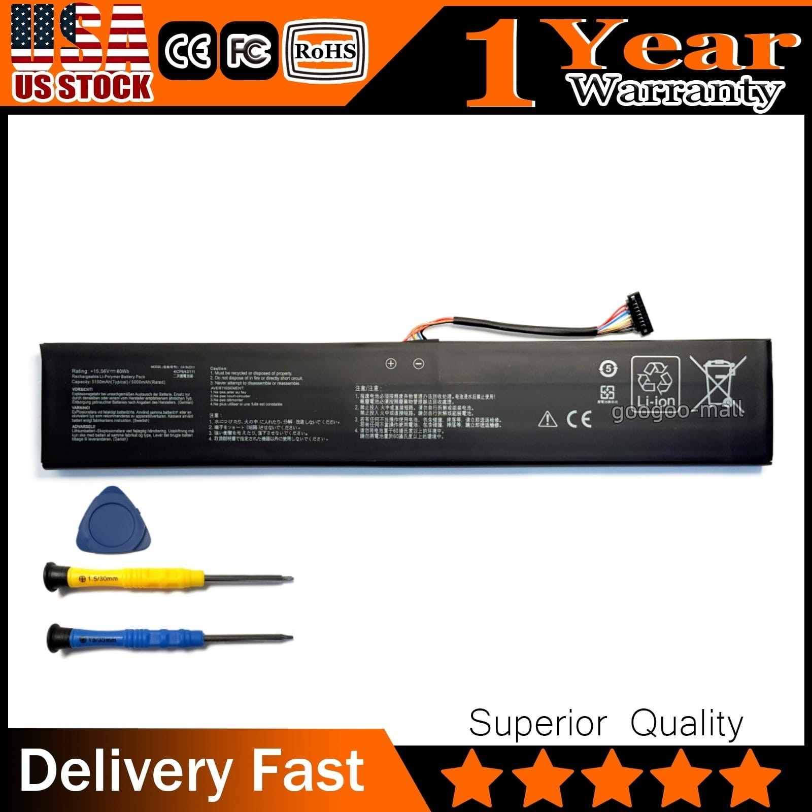 New 80Wh C41N2311 Battery For Asus Rog Ally X RC72LA Ally 2nd Handheld Game Pc