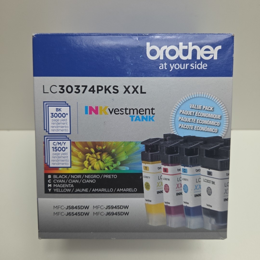 NEW GENUINE - BROTHER LC30374PKS XXL FULL SET INK CARTRIDGES LC3037 - 2028