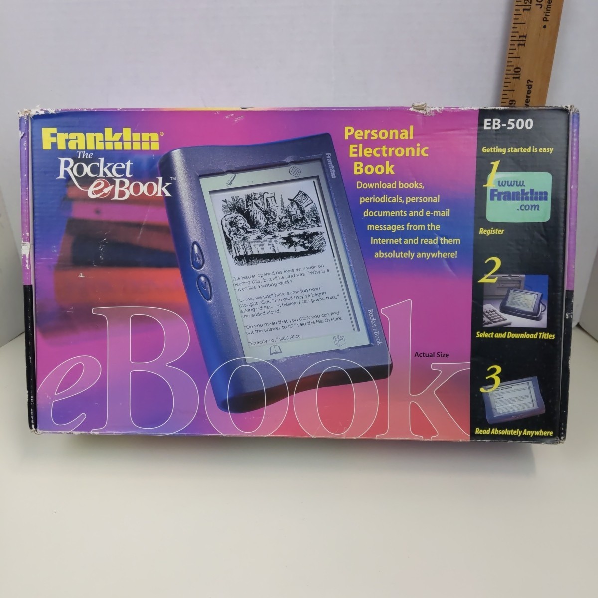 Franklin Rocket eBook EB 500 Personal Electronic Book Reader Vintage Rare 90s 