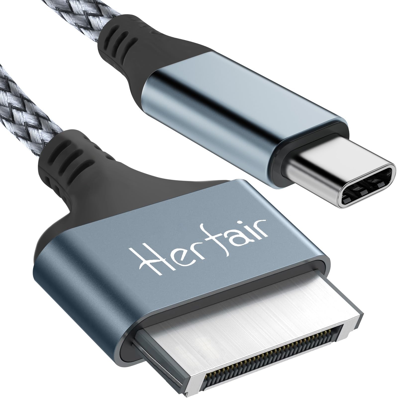 Herfair 30 Pin to USB C Charger Cable Nylon Braided Charging 1M/3FT, Black 