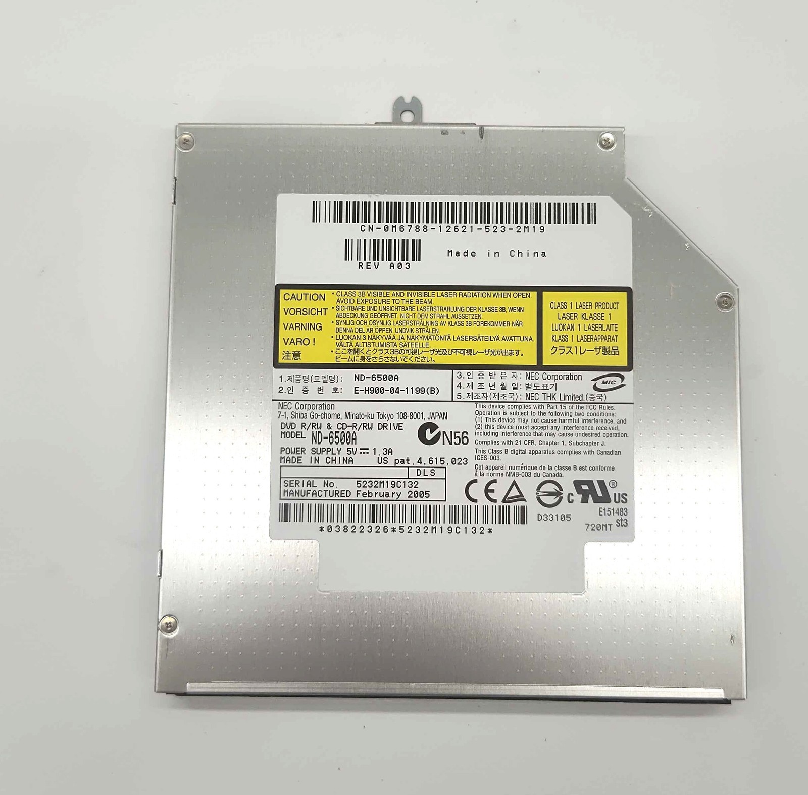 Internal Optical Drive Dell M6788 (Nec ND-6500A) Internal Optical Drive -