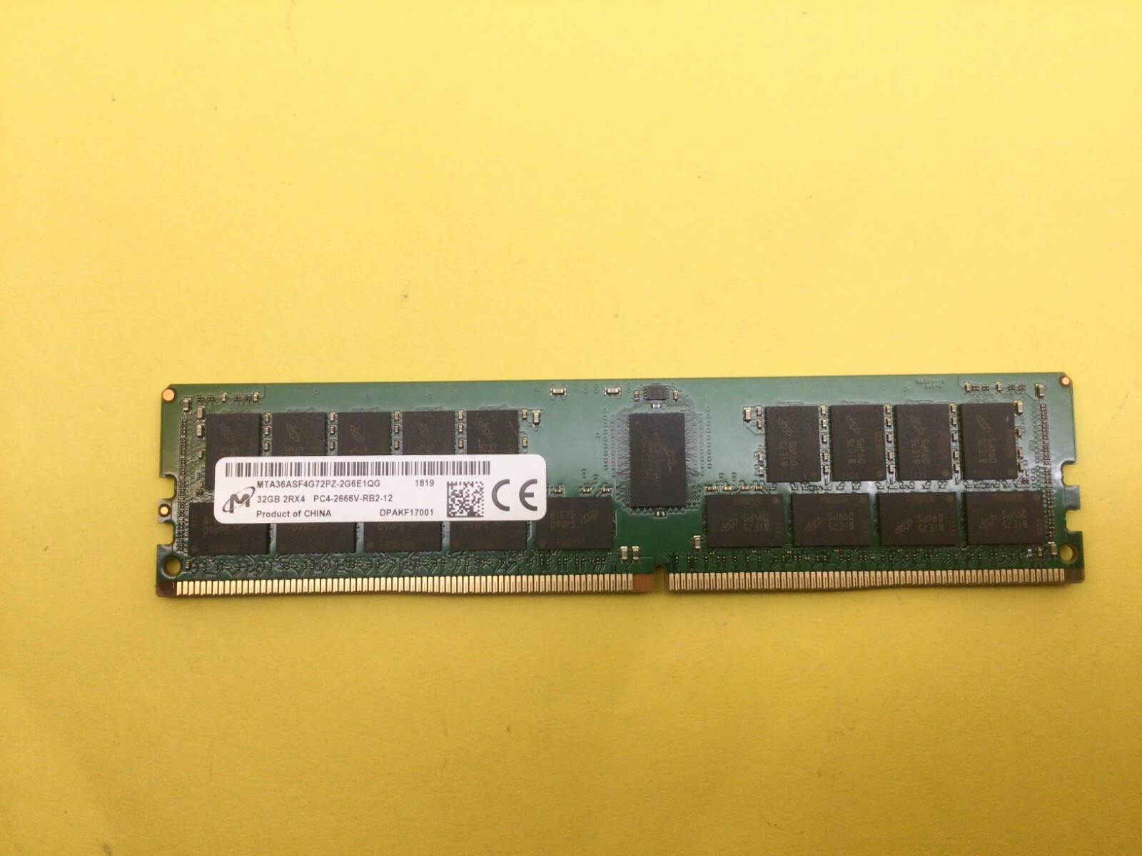 MICRON 32GB (1X32GB) 2RX4 PC4-2666V DDR4 SERVER MEMORY MTA36ASF4G72PZ-2G6E1