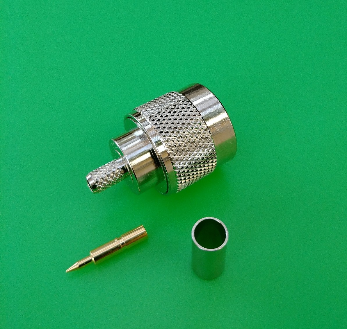 (1 SET) N Male Crimp Connector for RG58 RG142 RG400 LMR195 - USA Seller