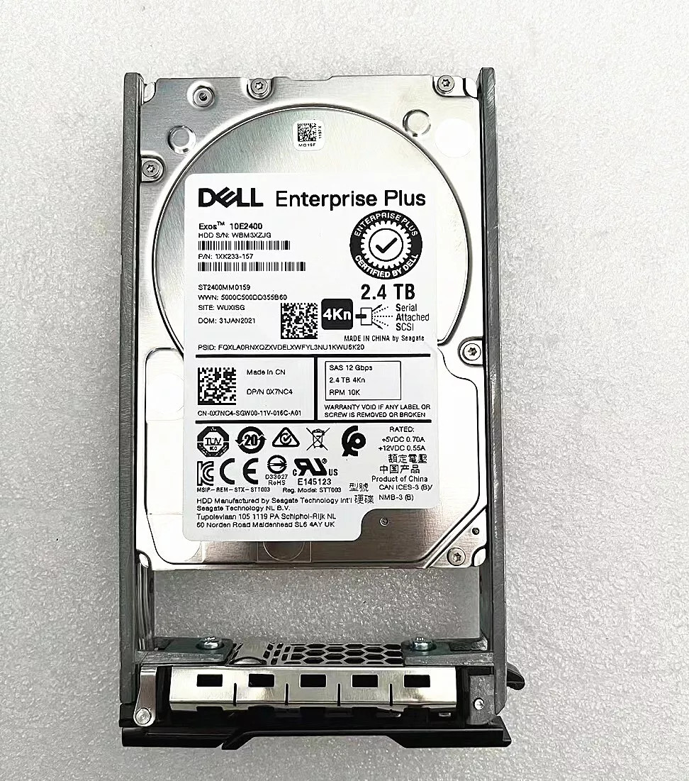 NEW Dell Compellent 0X7NC4 1XK233-157 2.4TB 10K 12G SAS 2.5" 4Kn HDD Hard Drive