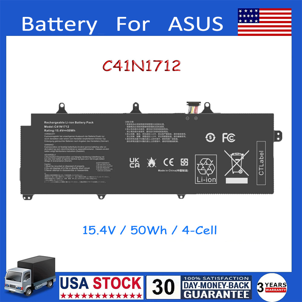 50Wh C41N1712 Battery For ASUS ZenBook Flip UX360C Series ROG zephyrus GX501GM