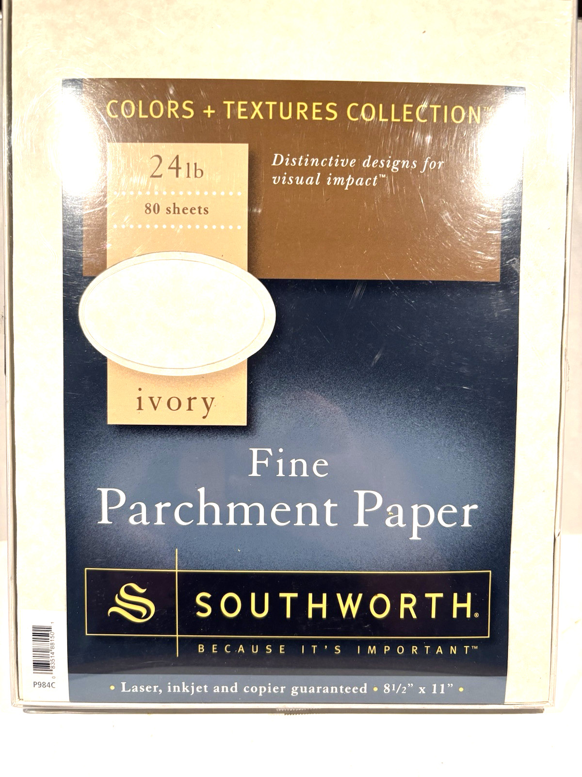 Southworth Fine Parchment Specialty Paper Ivory 24 lb.80 Sheets 8 1/2 x 11 NOB