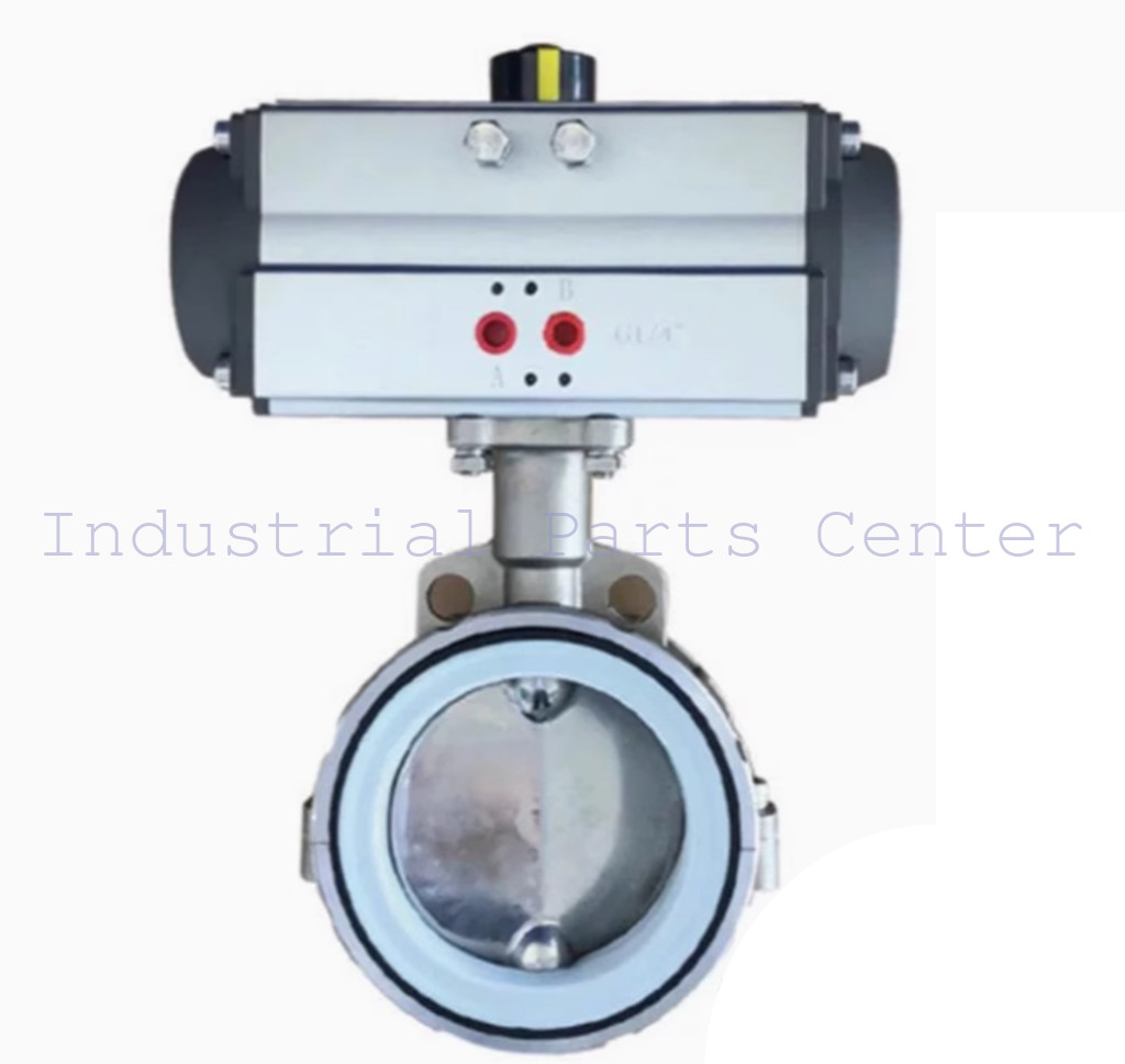1PC KV88-DN65 PN10 Butterfly Valve with Double Acting Cylinder