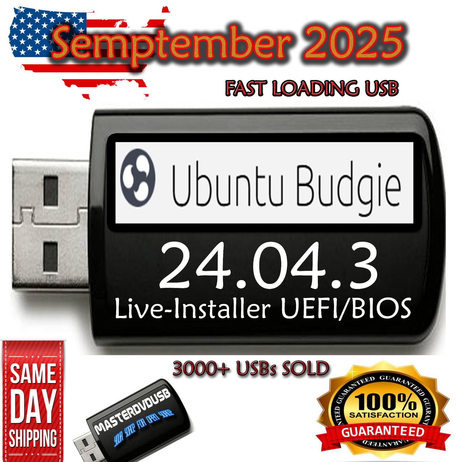 Ubuntu Budgie 24.04.3 LTS Bootable USB Live/Installer – Latest September 2025