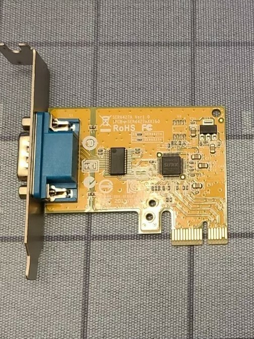 Dell Sunix 039G9N RS-232 Serial Port PCI-E Interface Card w/ Low Profile Bracket
