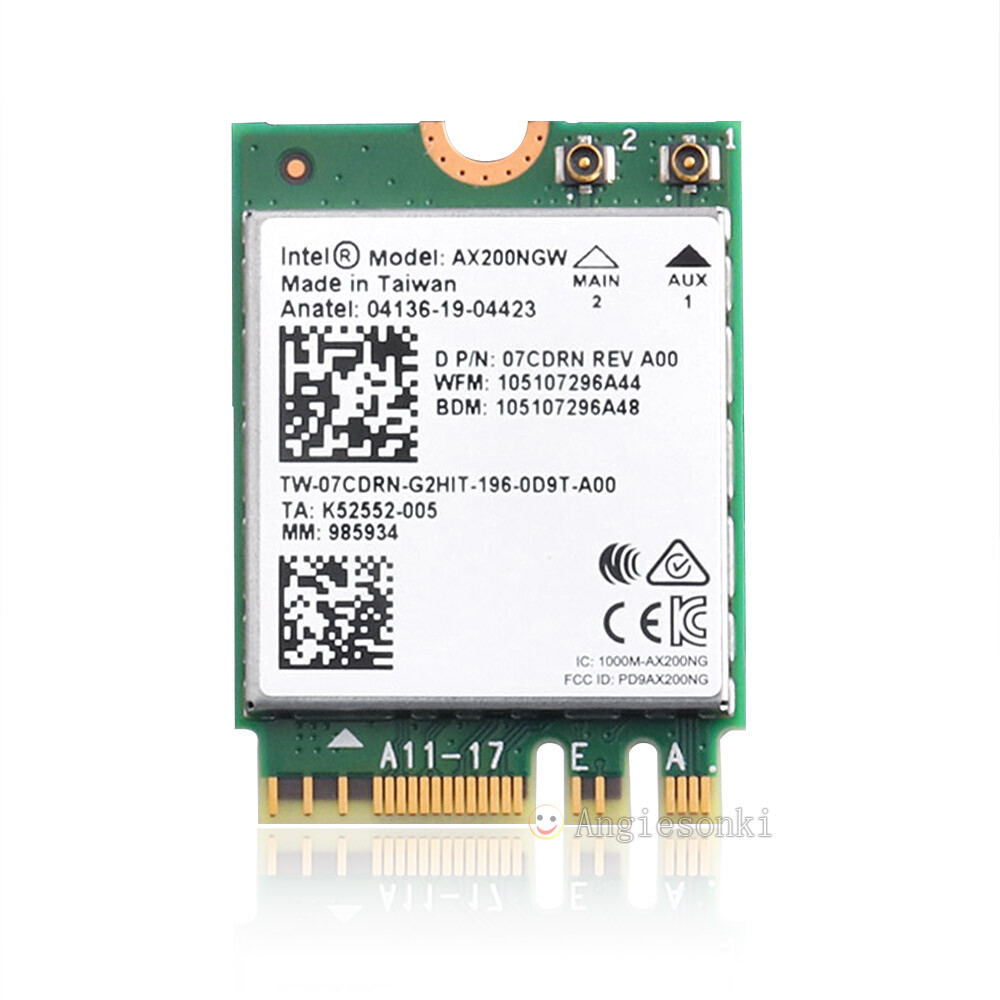 802.11AC AX Dual Band Intel AX200 NGFF Wifi Bluetooth 5.0 Card AX200NGW For PC