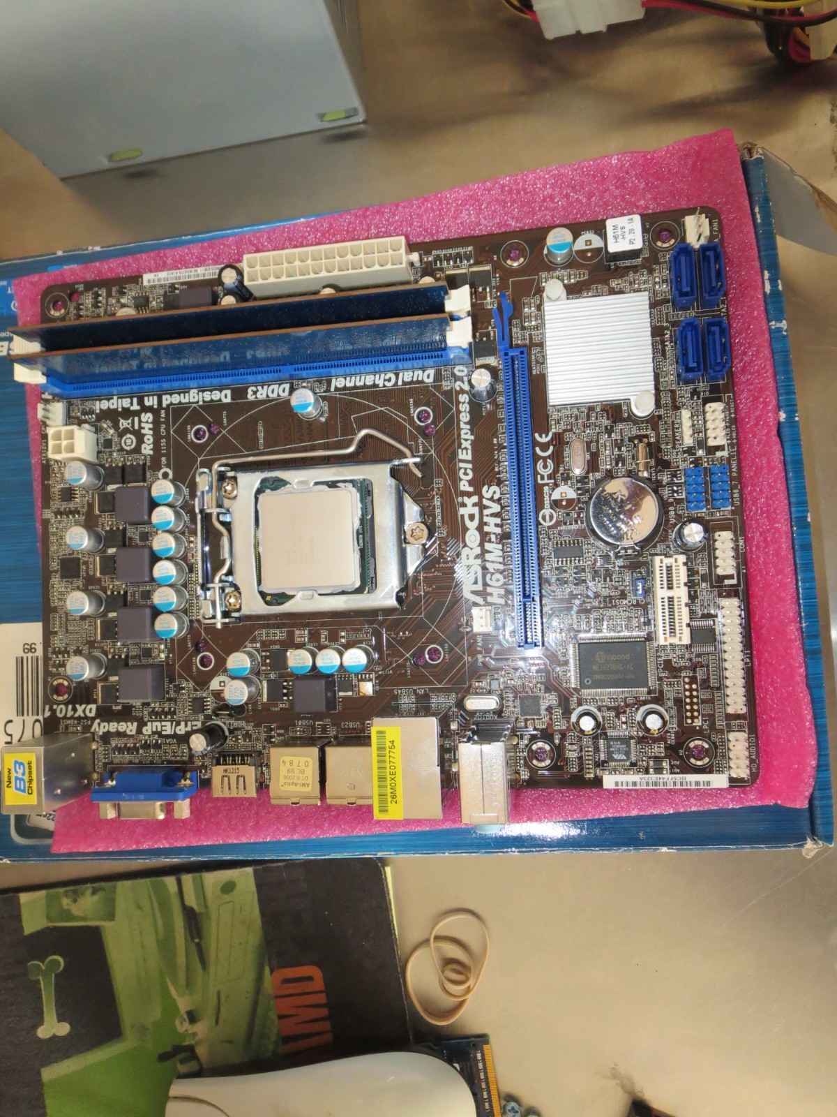 ASROCK H61M-HVS Motherboard w Intel LGA 1155 w  I3@ 3.4 GHz