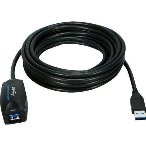 QVS USB 3.0 5Gbps Active Extension Cable - USB for Webcam, Audio/Video Device,