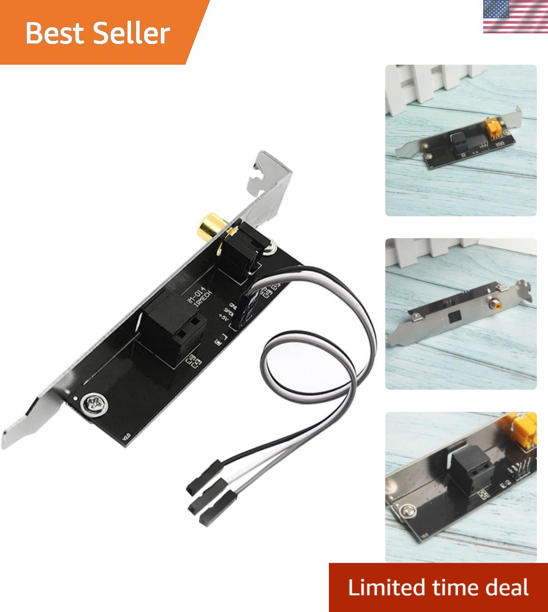 1 pcs SPDIF Optical and RCA Out Plate Cable Bracket for ASUS MSI Gigabyte Mot...