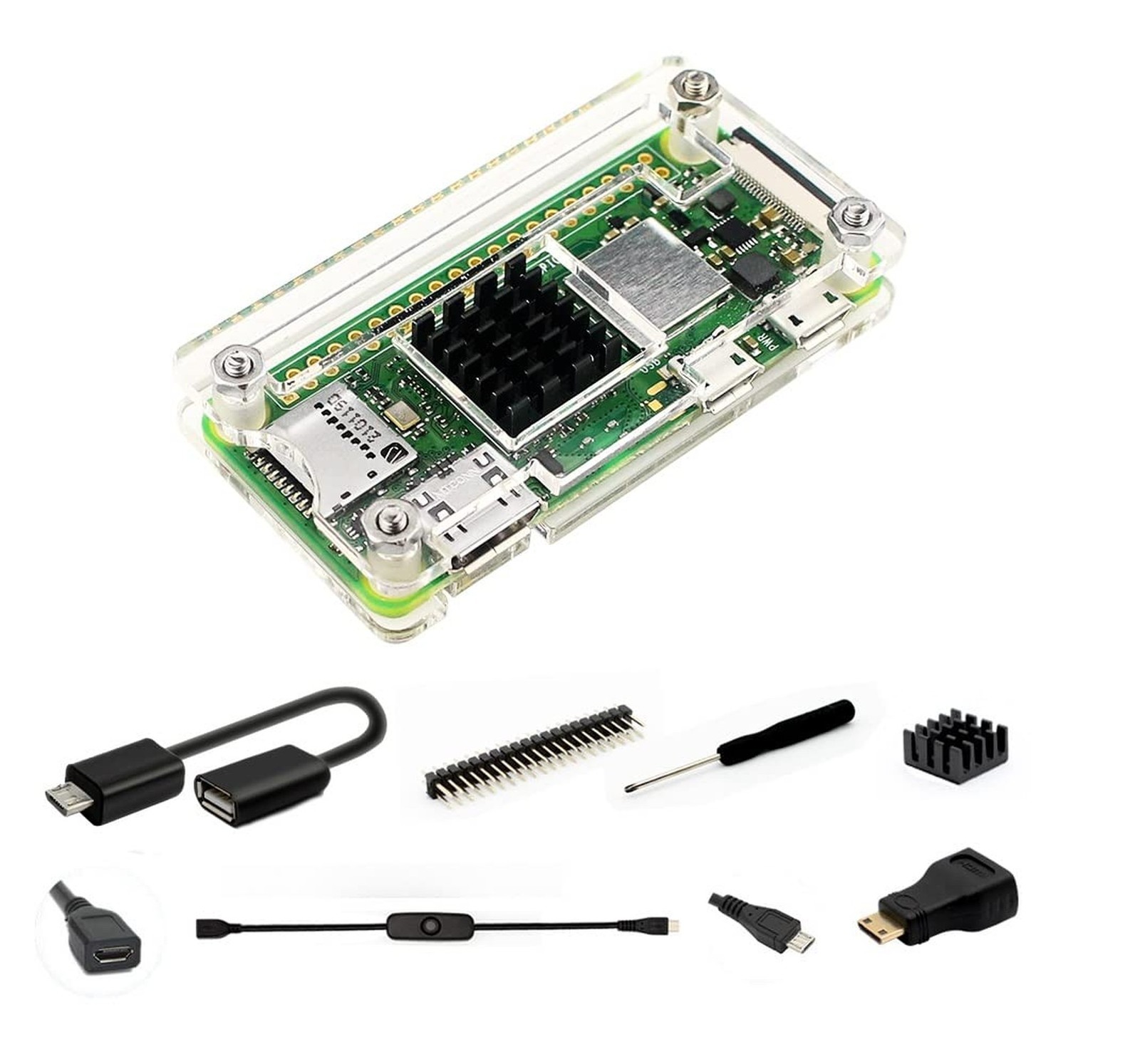 Raspberry Pi Zero Case, iUniker Case for Raspberry Pi Zero 2 w, with Heatsink...