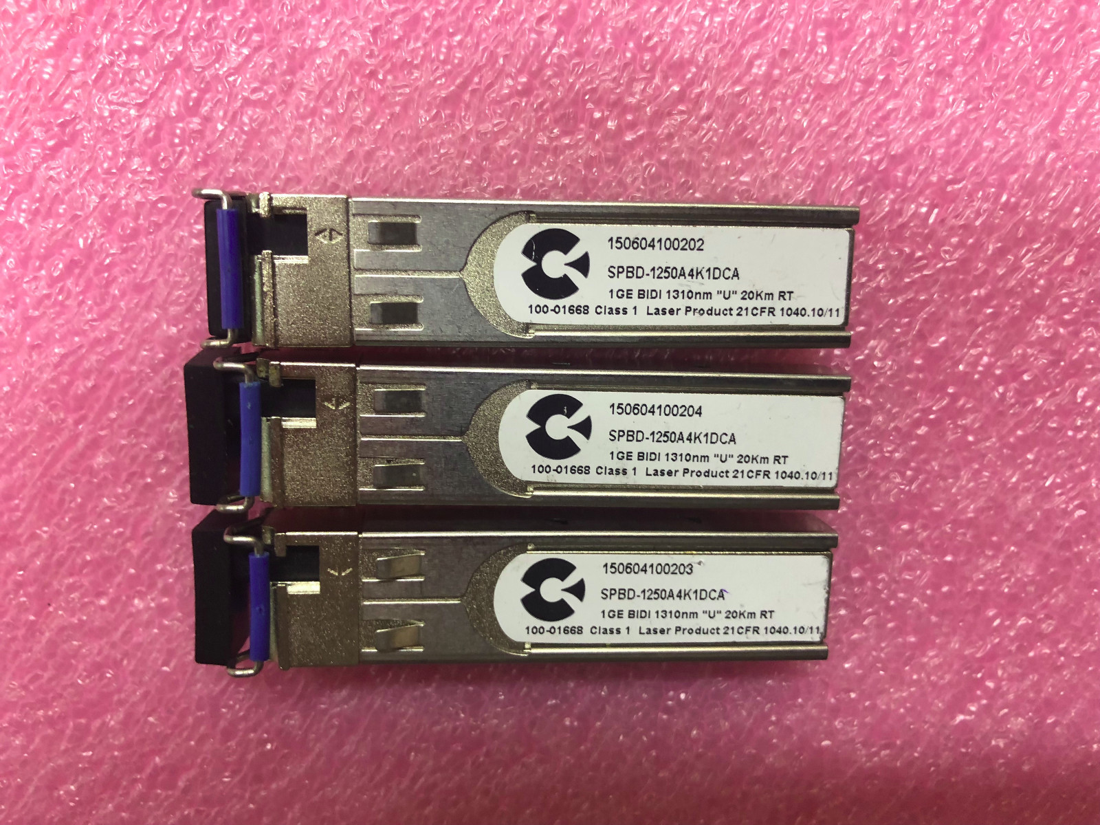 Calix 100-01668 SFP 1GE BIDI 1310nm Tx U 20km  SPBD-1250A4K1DCA SMF BVL3ALVFAA