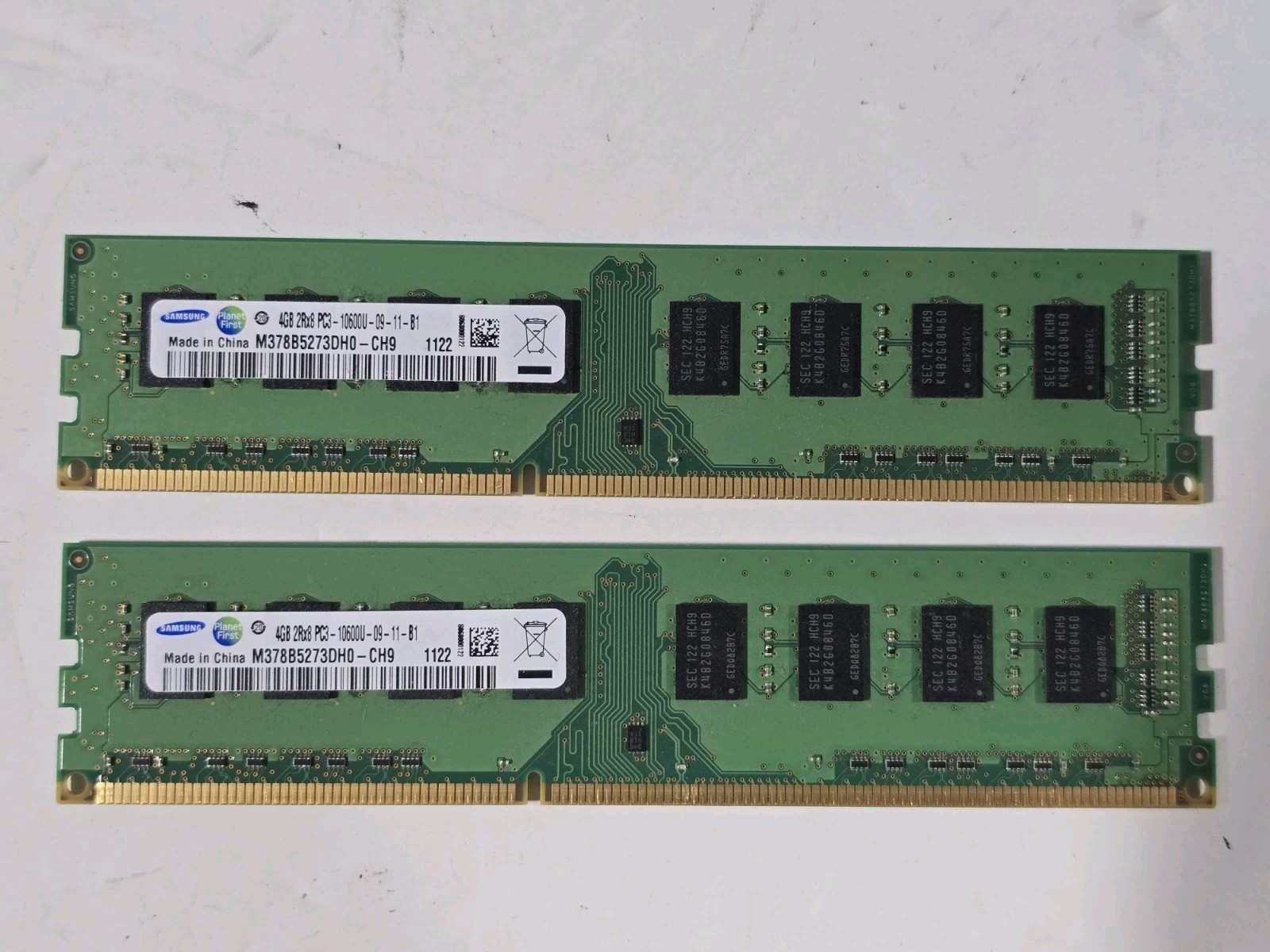 SAMSUNG 8GB (2x4GB) 2Rx8 PC3-10600U DDR3 DESKTOP Memory RAM