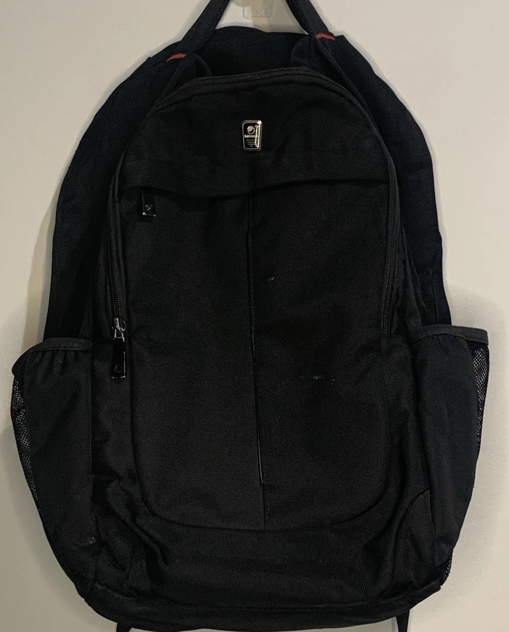 Sosoon Black Laptop Backpack USB Charging Port Padded Travel School Bag