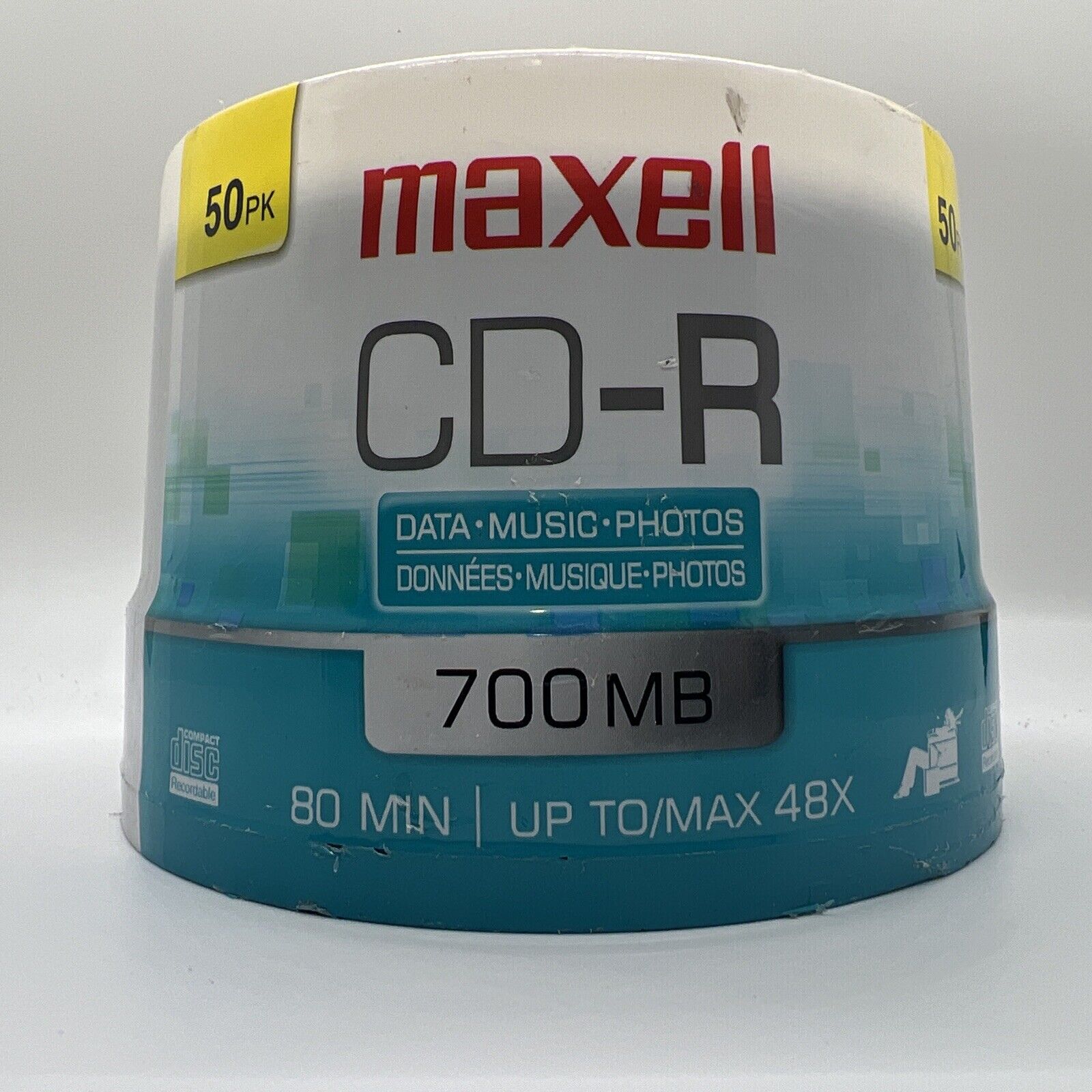 New Maxell Color CD-R 50 Pack 700 MB 80 Min Max 48X Data Music Photos L11