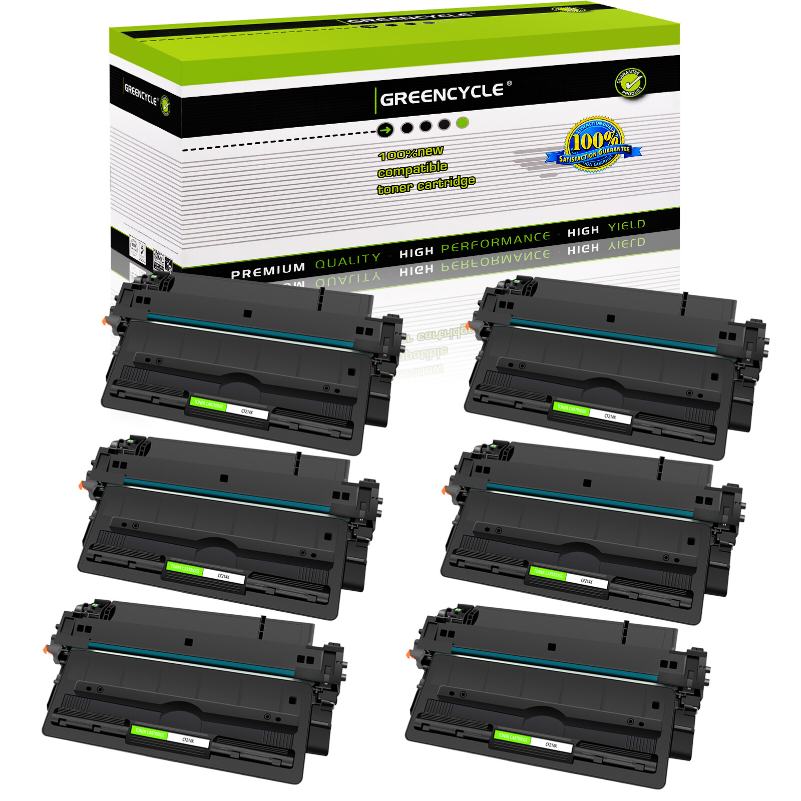 6PK CF214X 14X Black Toner Fit for HP LaserJet 700 M712xh M725z MFP M725f M725z+