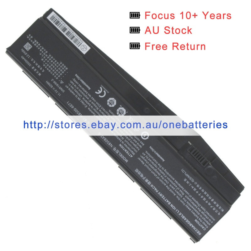 Genuine 3ICR19/65-2 N850BAT-6 battery for CLEVO NP5856 NP4850 NP7851 NP7871 62W