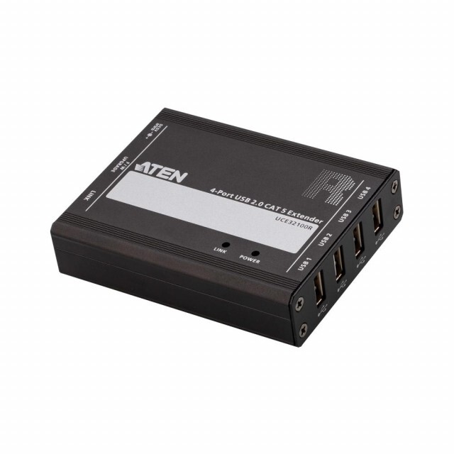 Aten UCE32100 4-port USB 2.0 CAT 5 Extender (100m) USB Type B Female RJ45 Female