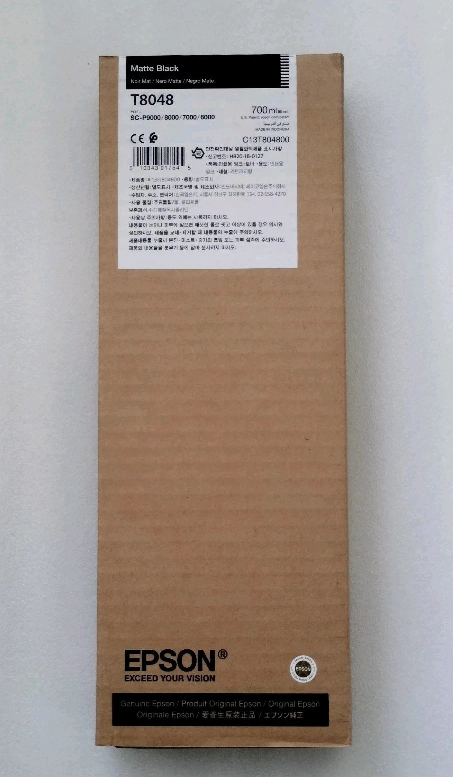 02-2023 New Genuine EPSON T8048 Matte Black 700ml Ink SC-P9000/8000/7000/6000