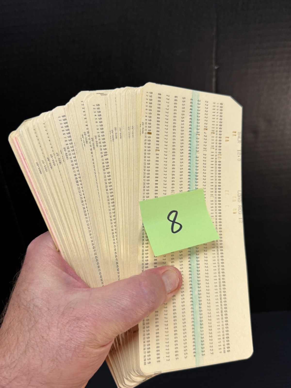 Vintage Computer Program Punch Card Lot 5081 Mainframe - PC8