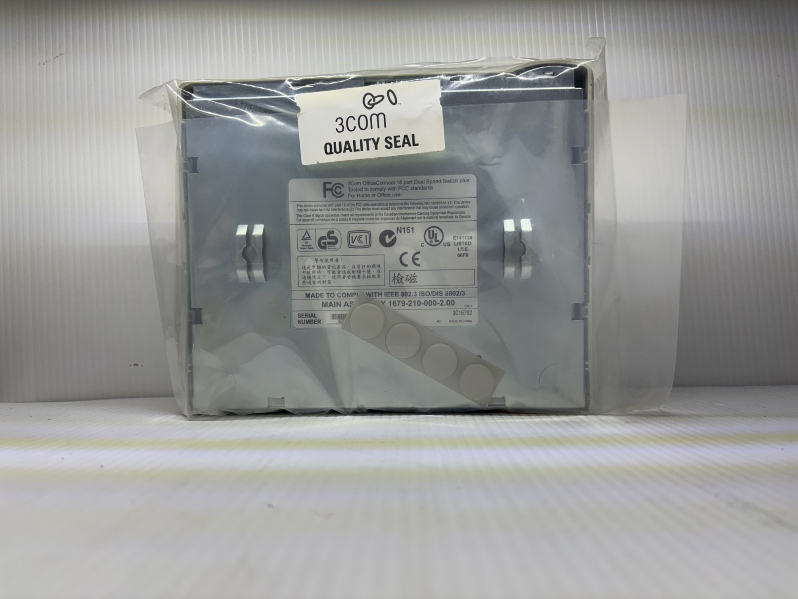 3Com 1675-010-000-2.00 Office Connect Dual Speed Hub 8 Port W/ POWER CORD