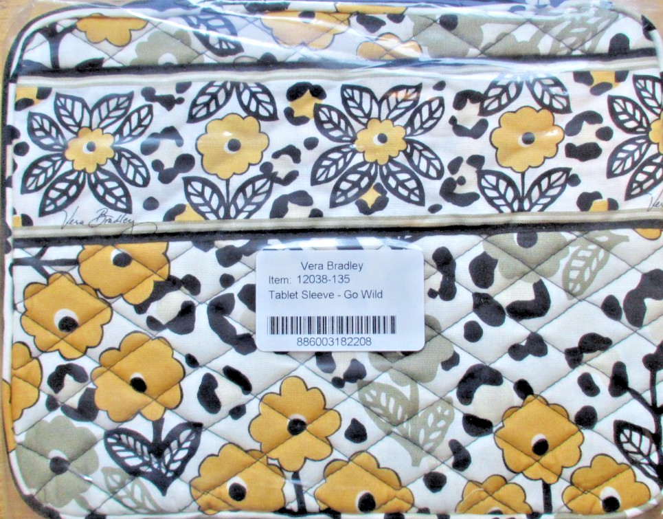 Vera Bradley ~ Go Wild * Tablet Sleeve ~ NEW ~ iPad Case #12038-135