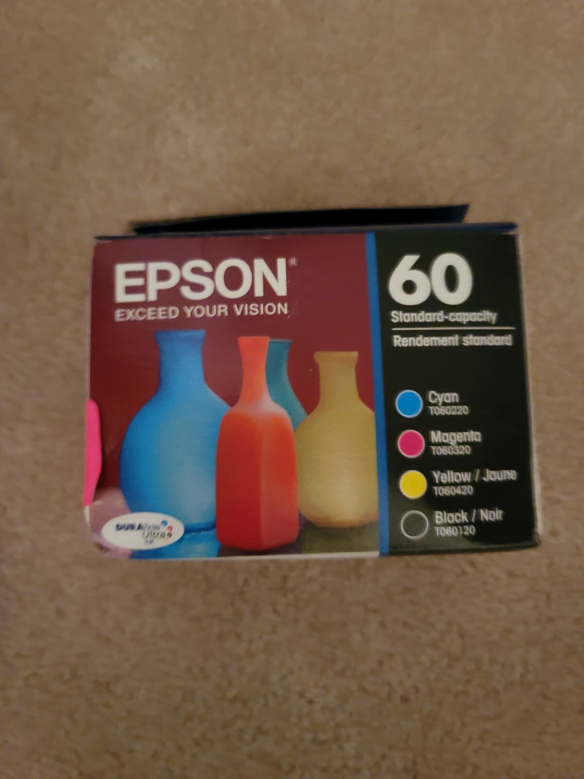 Genuine Epson 60 Black + Color Ink Cartridges 4 Pack 