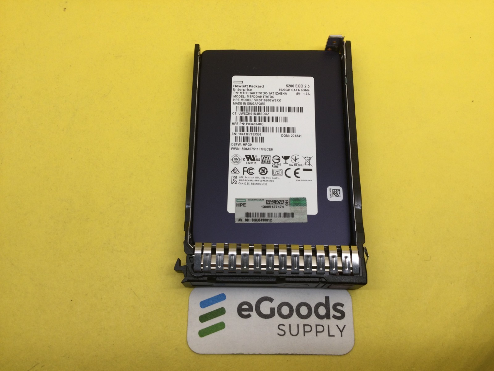 P04478-B21 HPE 1.92TB SATA 6G READ INTENSIVE SFF SC SSD w/ Blank Tray