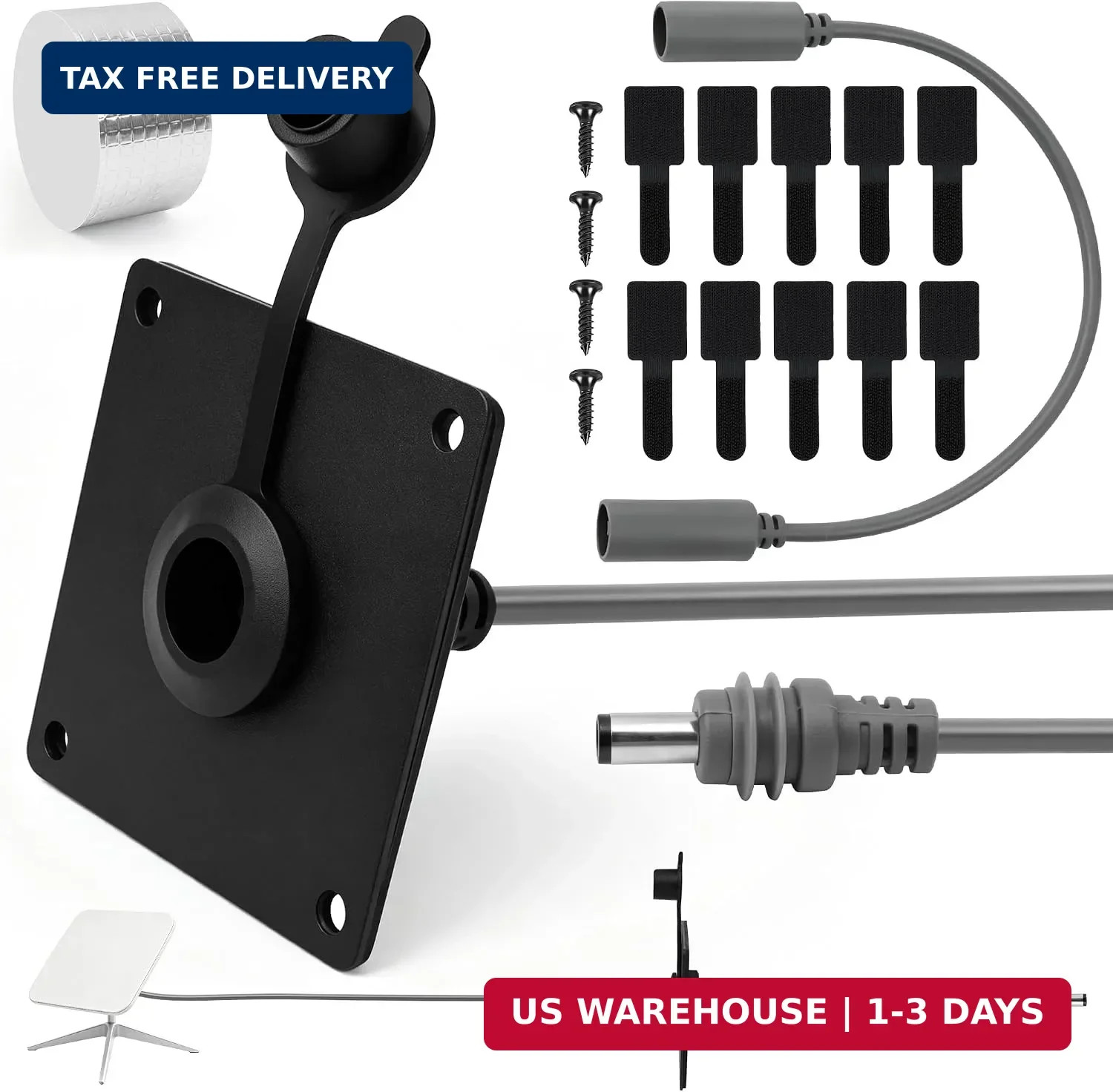 RV Wall Pass Through Kit for Starlink Mini, Extended Cable & Waterproof | With D