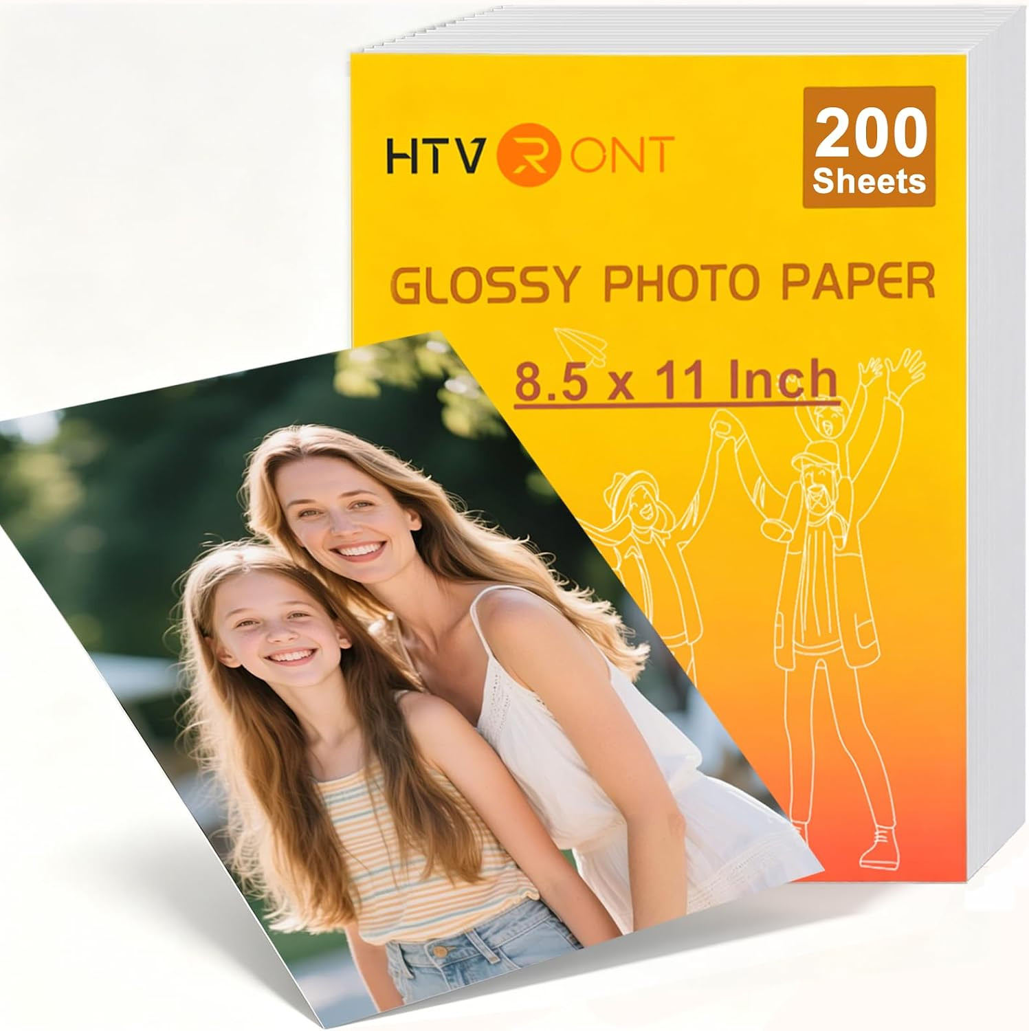 Glossy Photo Paper 8.5 X 11, 200 Sheets, 180Gsm/48Lb