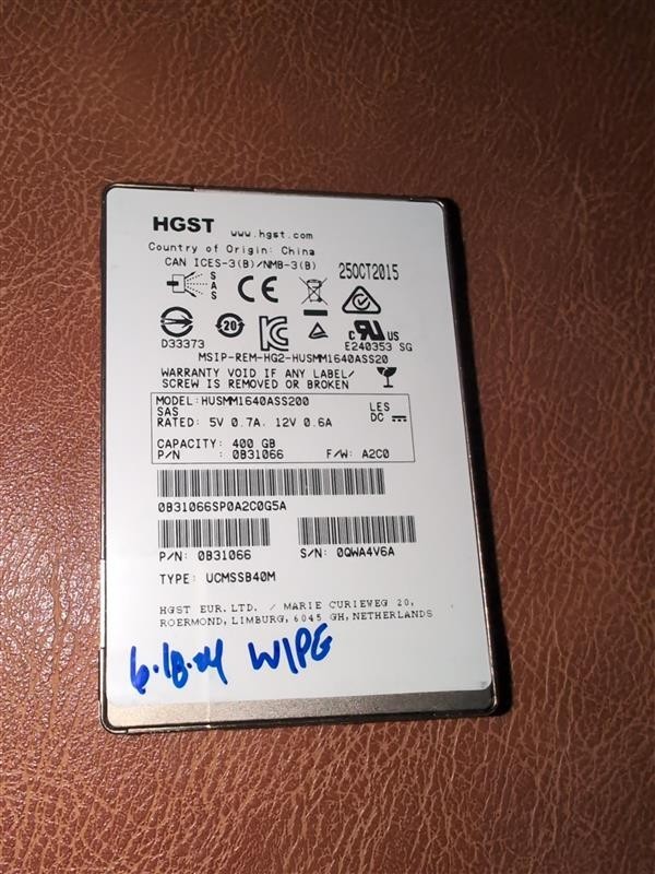 U53274 EO0400JDVFB HPE 400GB 6G SAS SSD