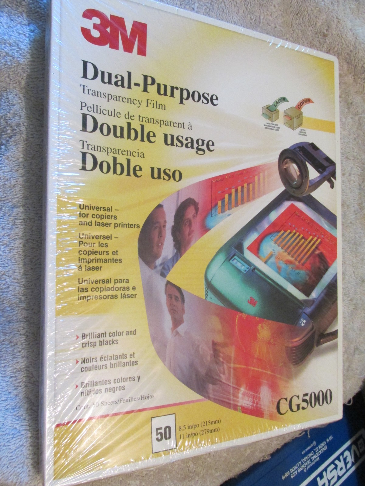 NEW - 3M CG5000 Multipurpose Transpareny Film Printer Paper SEALED. Double Usage