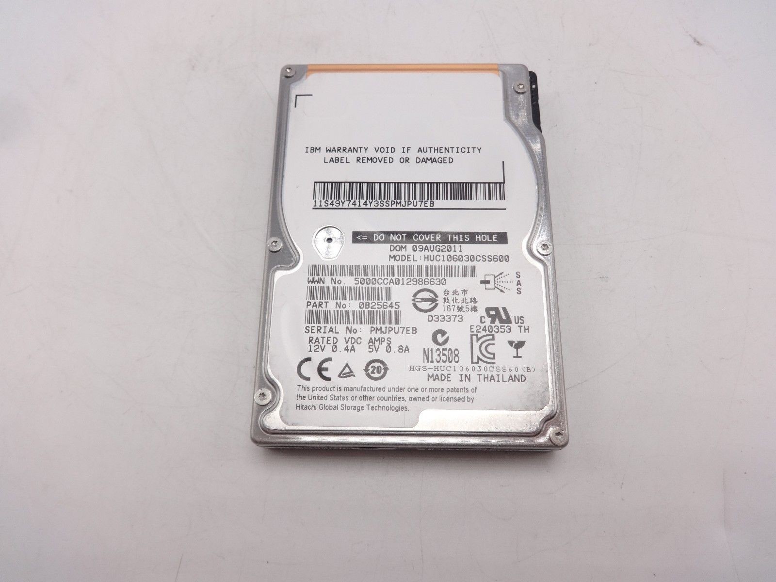 Hitachi HUC106030CSS600 300GB 10K 2.5" SAS Hard Drive