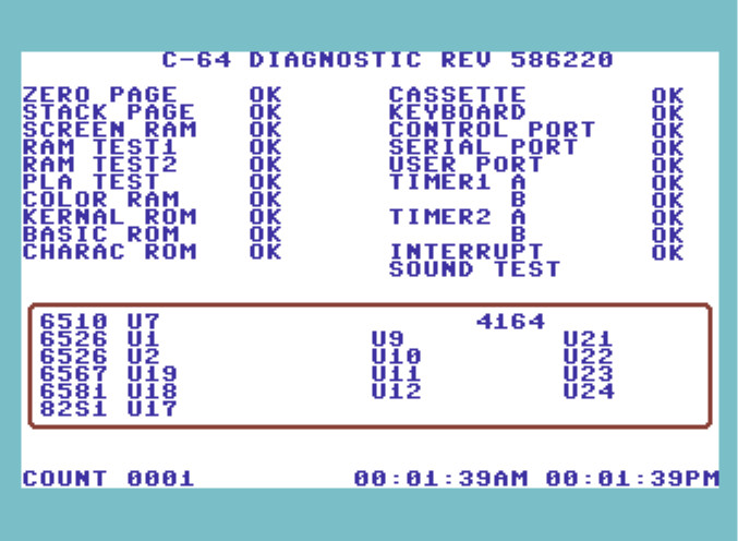 Commodore 64 C64 Cartridge 2-in-1 Dead Test / Diagnostic Cart ORANGE C128