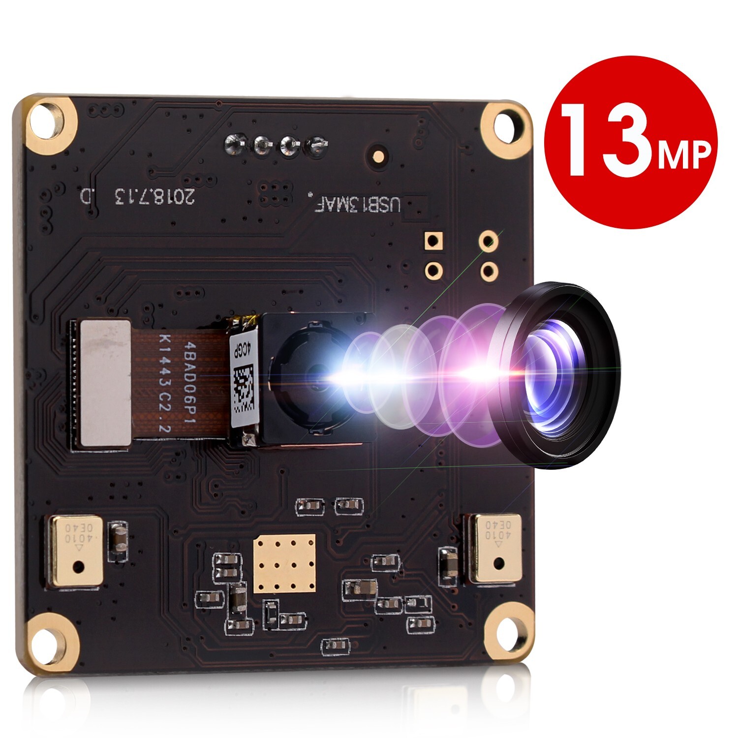 13MP Autofocus No distortion Lens IMX214 HD USB Camera Max Resolution 3840*2880