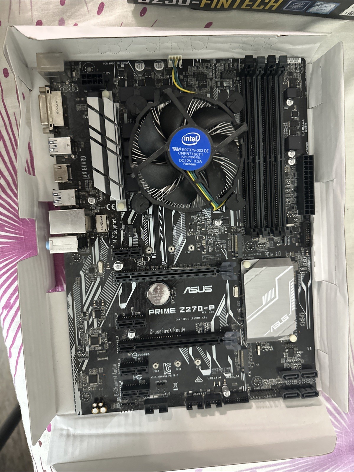 ASUS PRIME Z270-P LGA 1151, Intel Motherboard (With Intel Celeron + fan No Box)