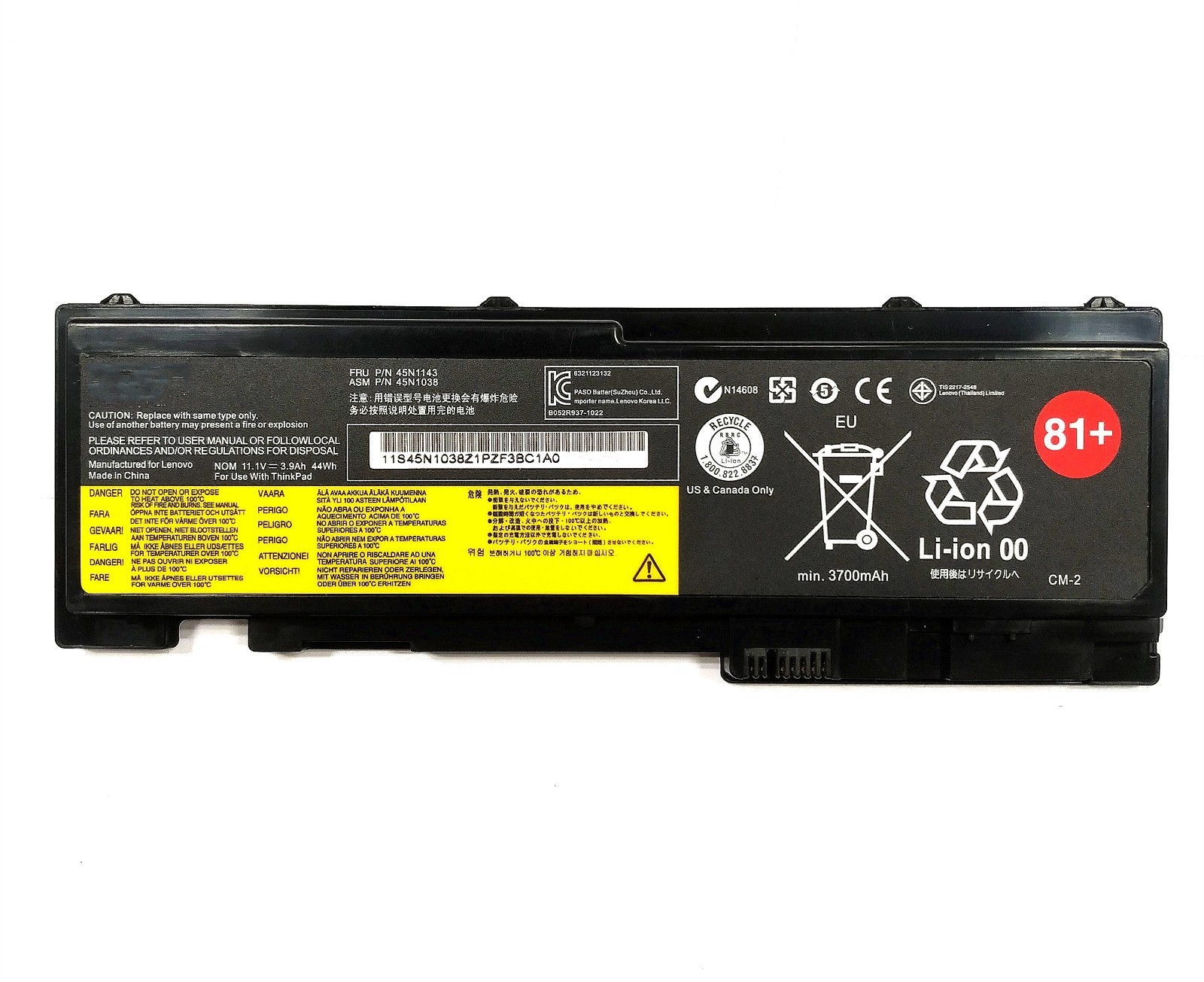 Genuine 81+ T430s Battery For Lenovo ThinkPad 81 Plus Notebook T420s series 44Wh