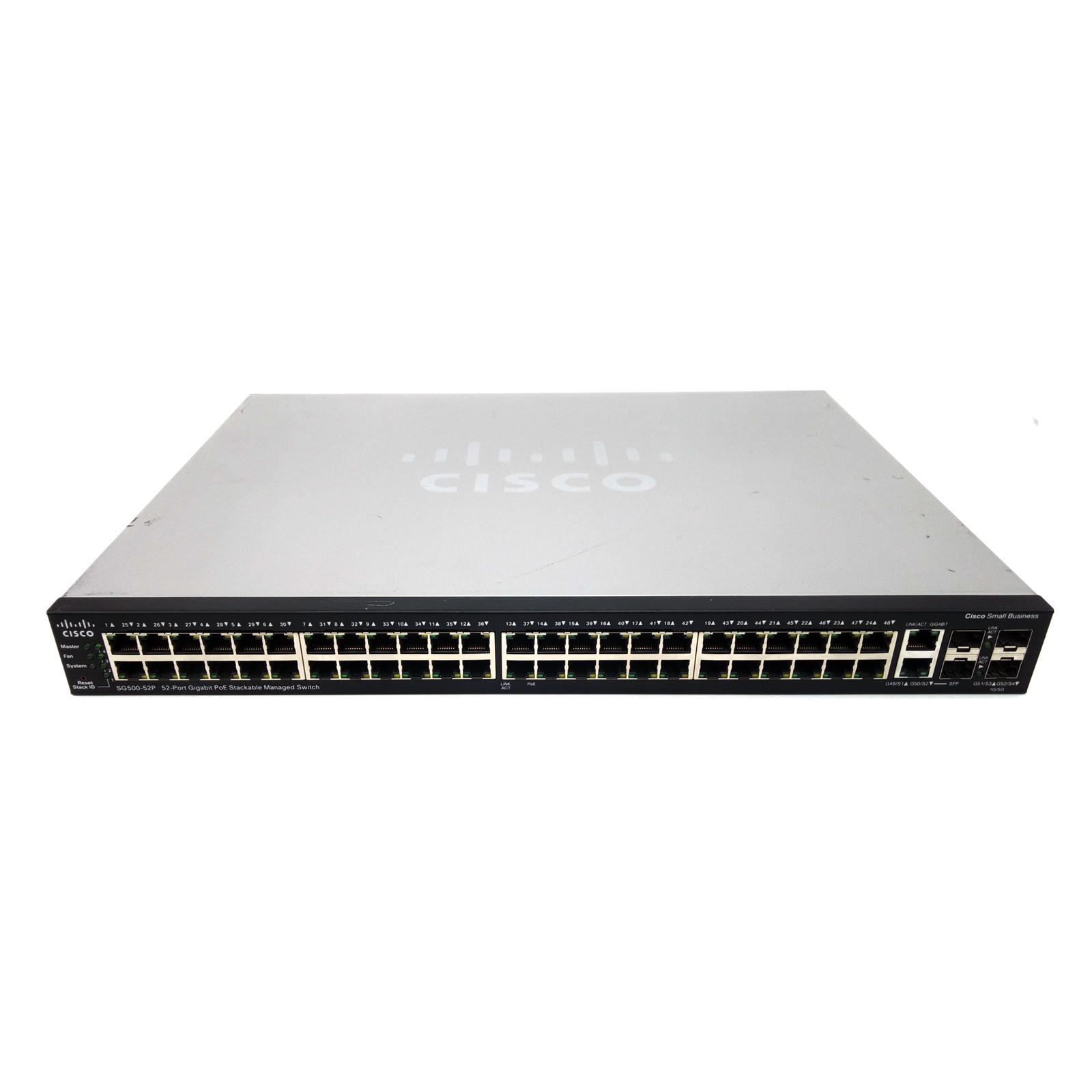 Cisco SG500-52P-K9 48 10/100/1000 Gigabit GBE PoE+ Ports Managed Switch