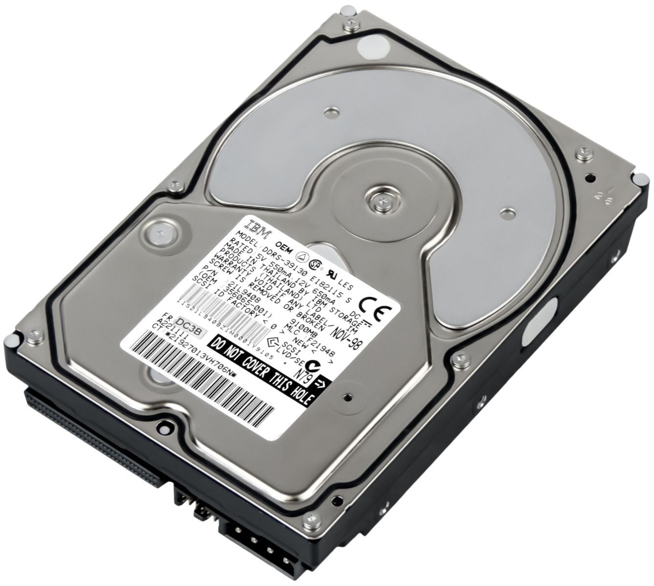 HARD DRIVE IBM Ultra.9ES 21L9408 DDRS-39130 9.1GB 7.2K Ultra WIDE SCSI 3.5''