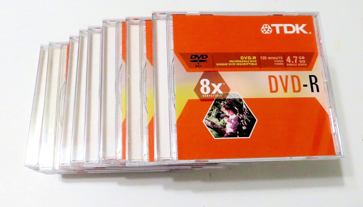 TDK DVD-R 8x Lot of 10 New Sealed + Fuji CD-R 