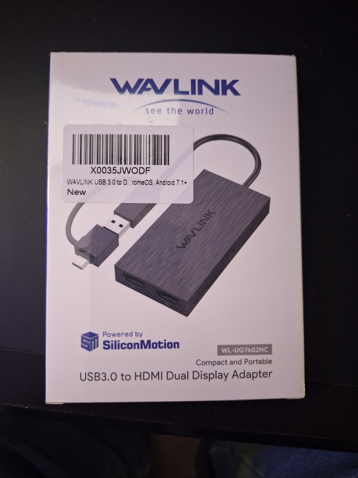 WAVLINK USB 3.0/USB C to DisplayPort/HDMI Adapter Dual WL-UG7602HC