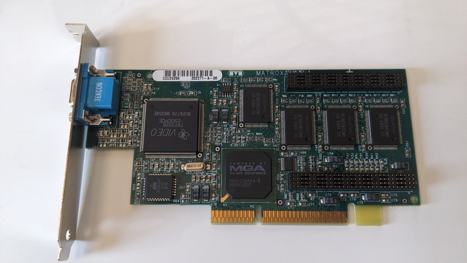 Matrox 672-04 Rev A 202271-A-00 / CCD04204 Vintage graphics card Untested